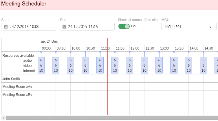 See attendees and rooms availability when scheduling Cisco TelePresence meeting